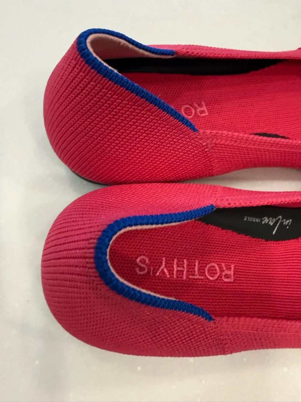Rothy's Women’s Flats The Knot Point II Starfish Pink “In Love Sole” Sz 9 NEW - Picture 6 of 12